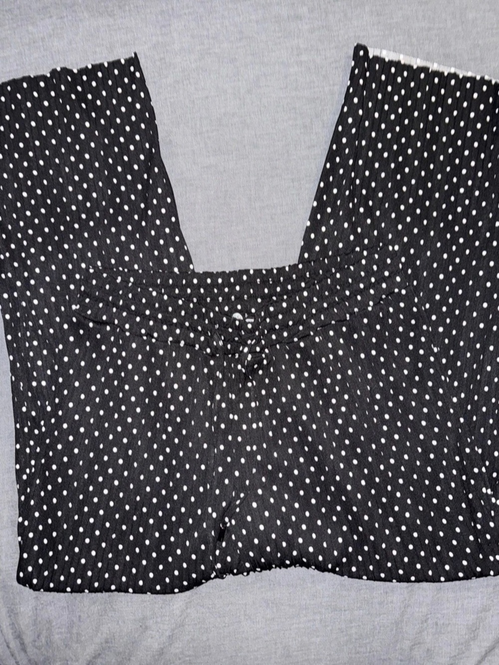 Sabrina Laura Polka Dot Wide Leg Pants in Black & White